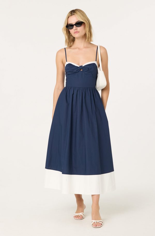 Contrast Sweetheart Midi Dress - Image 6