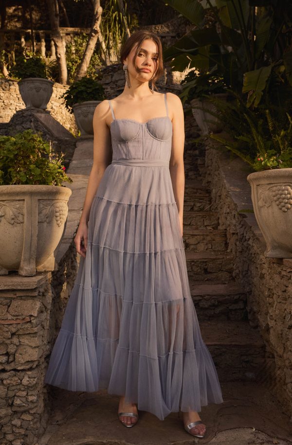 Mireya Bustier Tulle Maxi Dress - Image 6