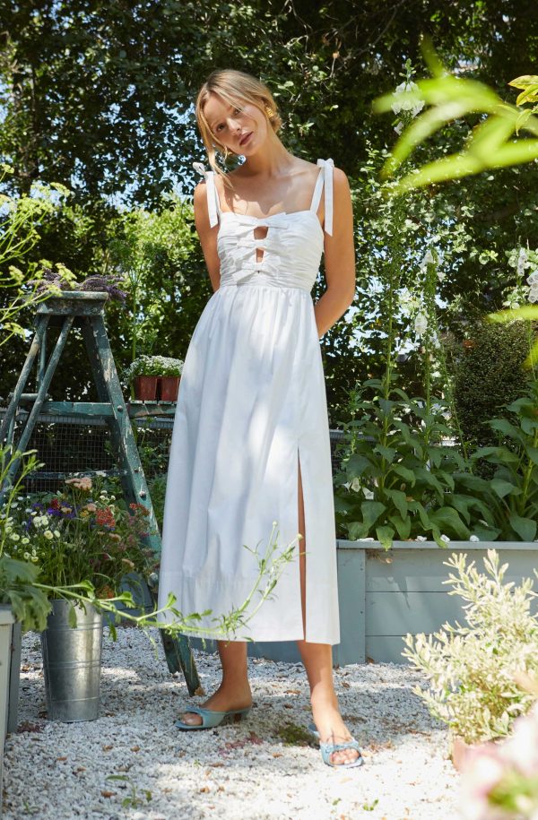 Helia Bow Front Midi Dress - Image 7