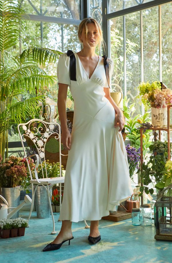 Ciela Bow Puff Sleeve Dress - Image 6